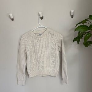 Youth Cream Cable Knit Sweater - size Large 11/12